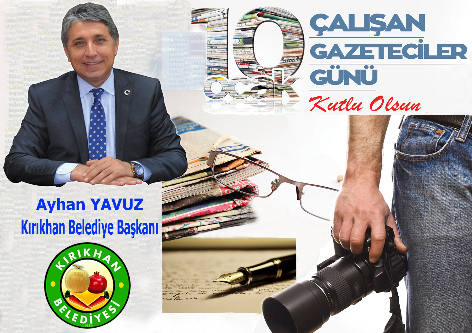 BAŞKAN YAVUZ “10 OCAK ÇALIŞAN GAZETECİLER GÜNÜNÜZ KUTLU OLSUN”