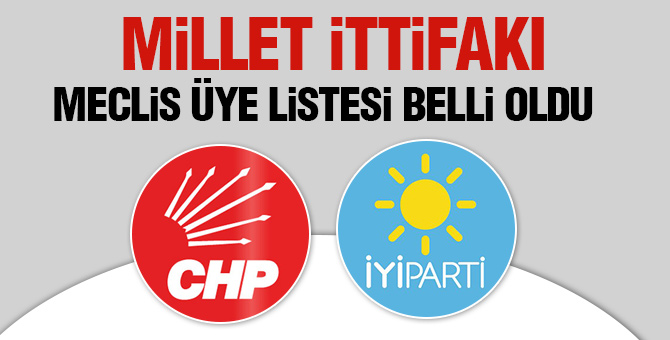 MİLLET İTTİFAKI  BELEDİYE MECLİS LİSTESİ BELLİ OLDU