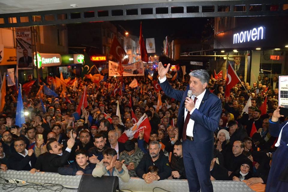 BÜYÜK MİTİNGDE  AYHAN  YAVUZ’A  MUHTEŞEM DESTEK