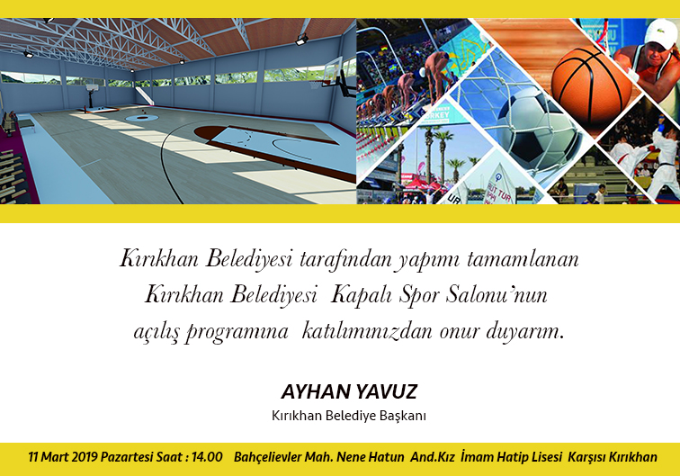 KAPALI SPOR SALONU PAZARTESİ GÜNÜ AÇILIYOR