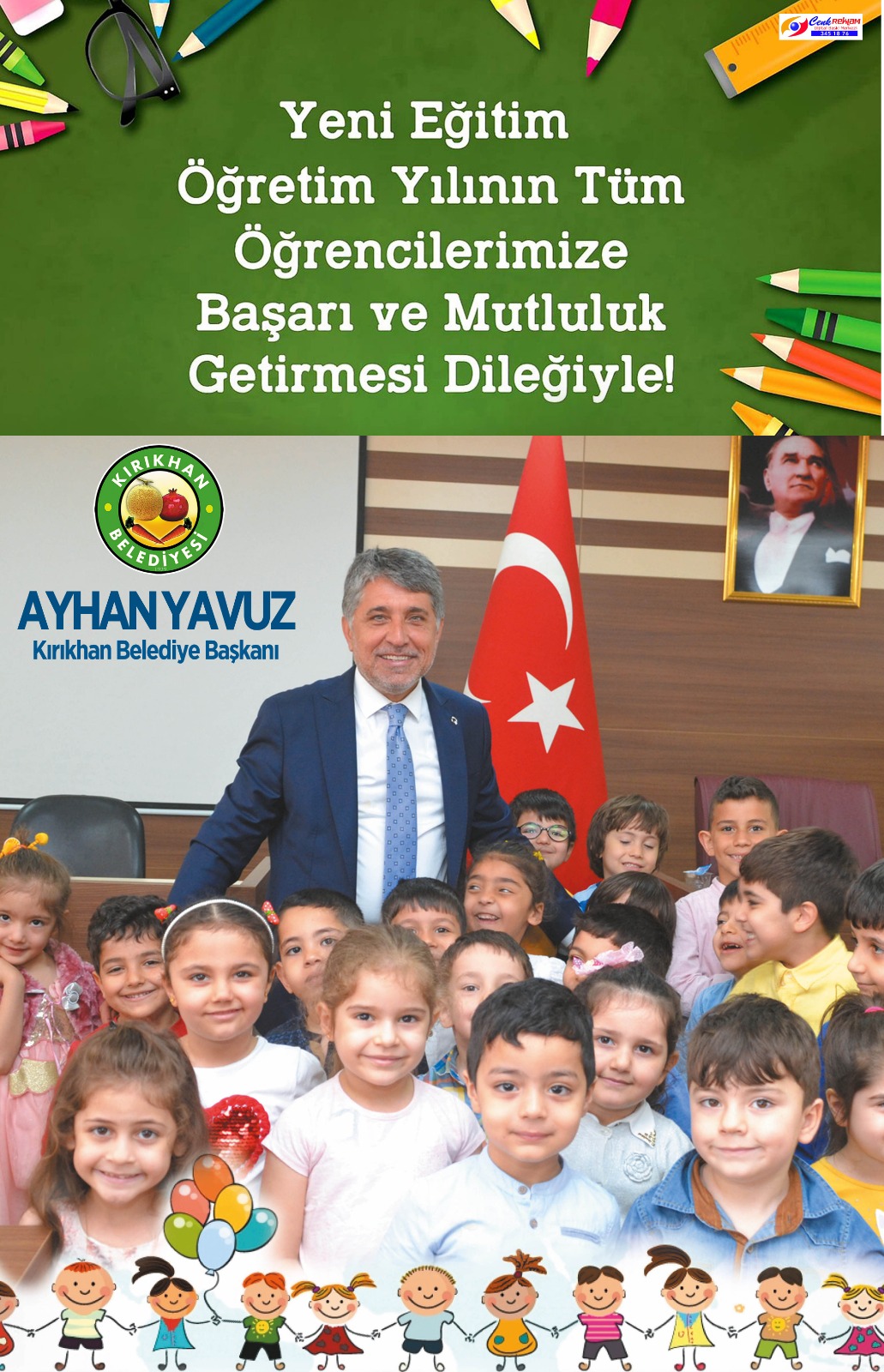 BAŞKAN YAVUZ; “2019 -2020 EĞİTİM VE ÖĞRETİM YILI HAYIRLI OLSUN