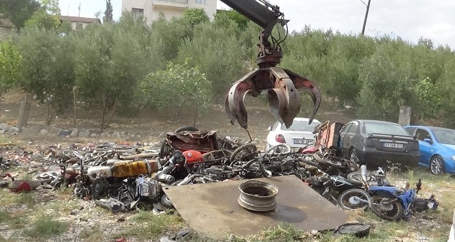 Trafikten men edilen motosikletler silah endüstrisinde kullanılacak