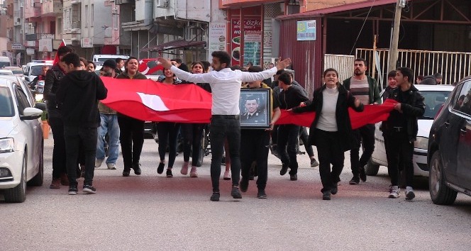 Samandağ şehitler için yürüdü