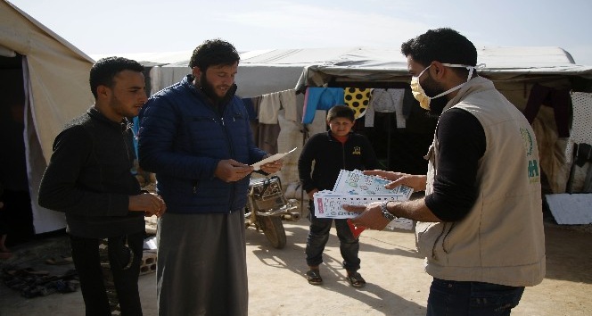 Suriye’de korona virüse karşı bilgilendirme çalışması