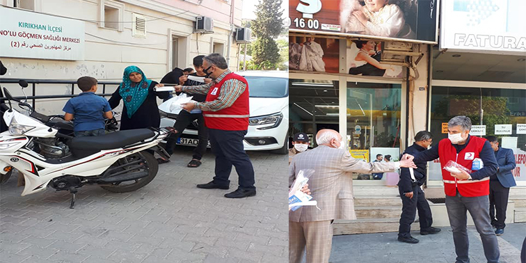 Kızılay Kırıkhan’da Maske Dağıttı