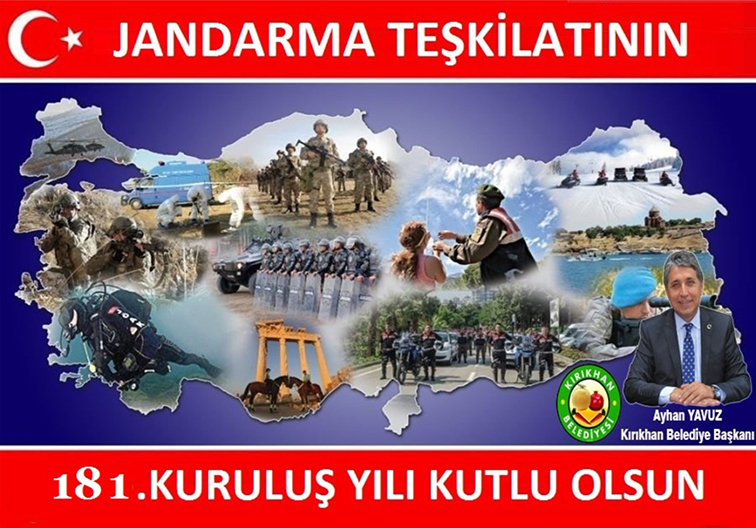YAVUZ, JANDARMA TEŞKİLATININ 181.KURULUŞ YIL DÖNÜMÜ KUTLU OLSUN