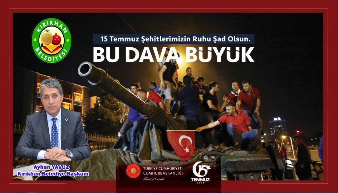 YAVUZ “MİLLET OLARAK 15 TEMMUZ DARBE GİRİŞİMİNE KARŞI VERDİĞİMİZ MÜCADELE DEMOKRASİ TARİHİNE ALTIN HARFLERLE YAZILMIŞTIR”