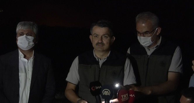 Bakan Pakdemirli“Hatay yangınında can kaybımız yok, müdahale devam ediyor”