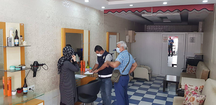 Berber ve Kuaförlere “Koronavirüs” Denetimi