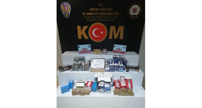 Hatay’da kaçak tütün ve içki operasyonu