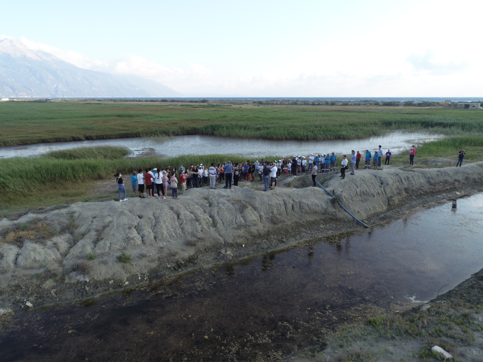Mileyha sulak alanda temizlik çalışması