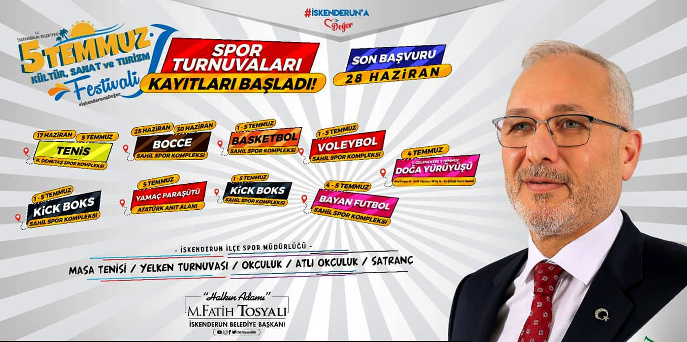 5 TEMMUZ SPOR TURNUVALARI BAŞLIYOR