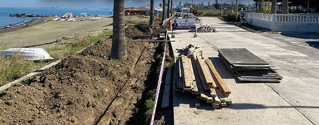 KARAAĞAÇ SAHİL YÜRÜYÜŞ YOLU’NUN  2. ETAP ÇALIŞMALARI BAŞLADI