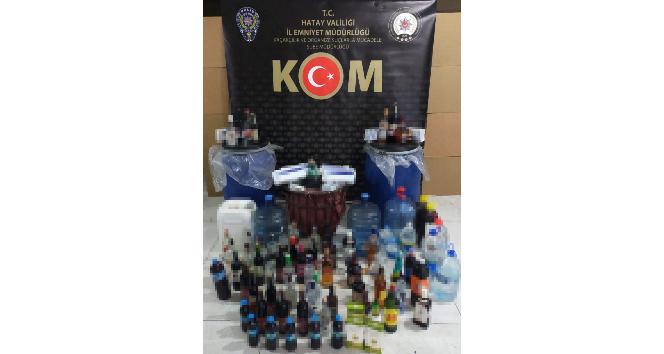 Hatay’da kaçak içki operasyonu