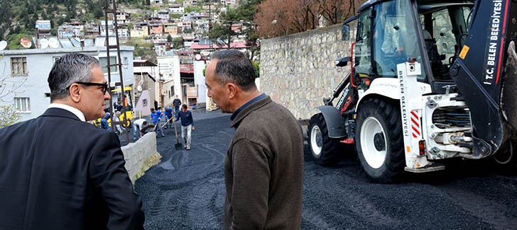 BELEN’DE ASFALT SEFERBERLİĞİ BAŞLADI