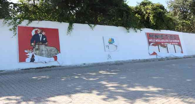 Dörtyol’da Milli Mücadele kahramanlarının resimleri tahrip edildi
