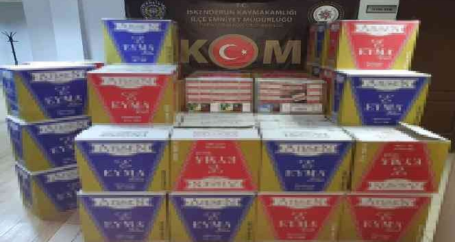 İskenderun’da 630 bin adet makaron ele geçirildi
