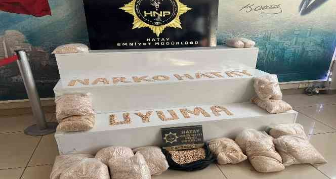 Hatay’da polisten kaçan araçtan 450 bin adet uyuşturucu hap ele geçirildi