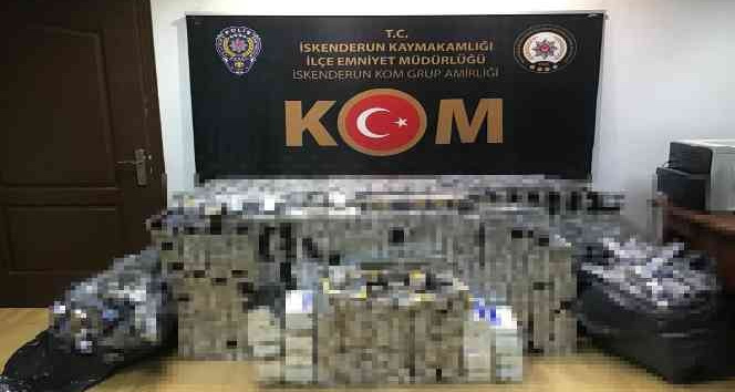Hatay’da 16 bin paket gümrük kaçağı sigara ele geçirildi