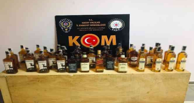 Hatay’da 36 şişe kaçak içki ele geçirildi