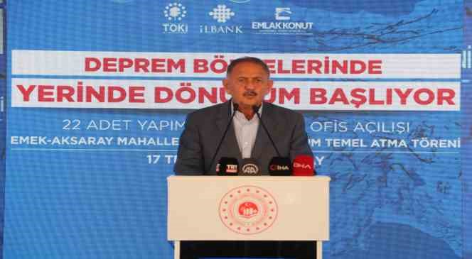 BAKAN ÖZHASEKİ: “YERİNDE DÖNÜŞÜM PROJESİNE E-DEVLET ÜZERİNDEN SON BİR SAAT İÇERİSİNDE TAM BİN 200 BAŞVURU OLDU”