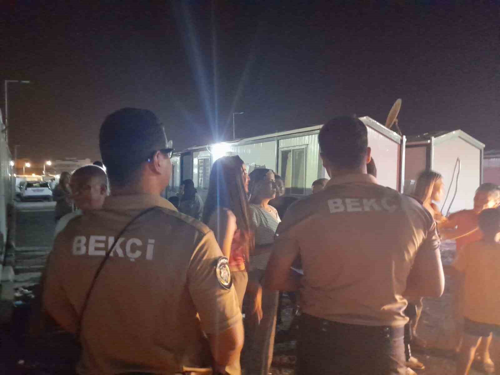 İskenderun’da konteyner kentler ve çevresinde asayiş uygulaması yapıldı