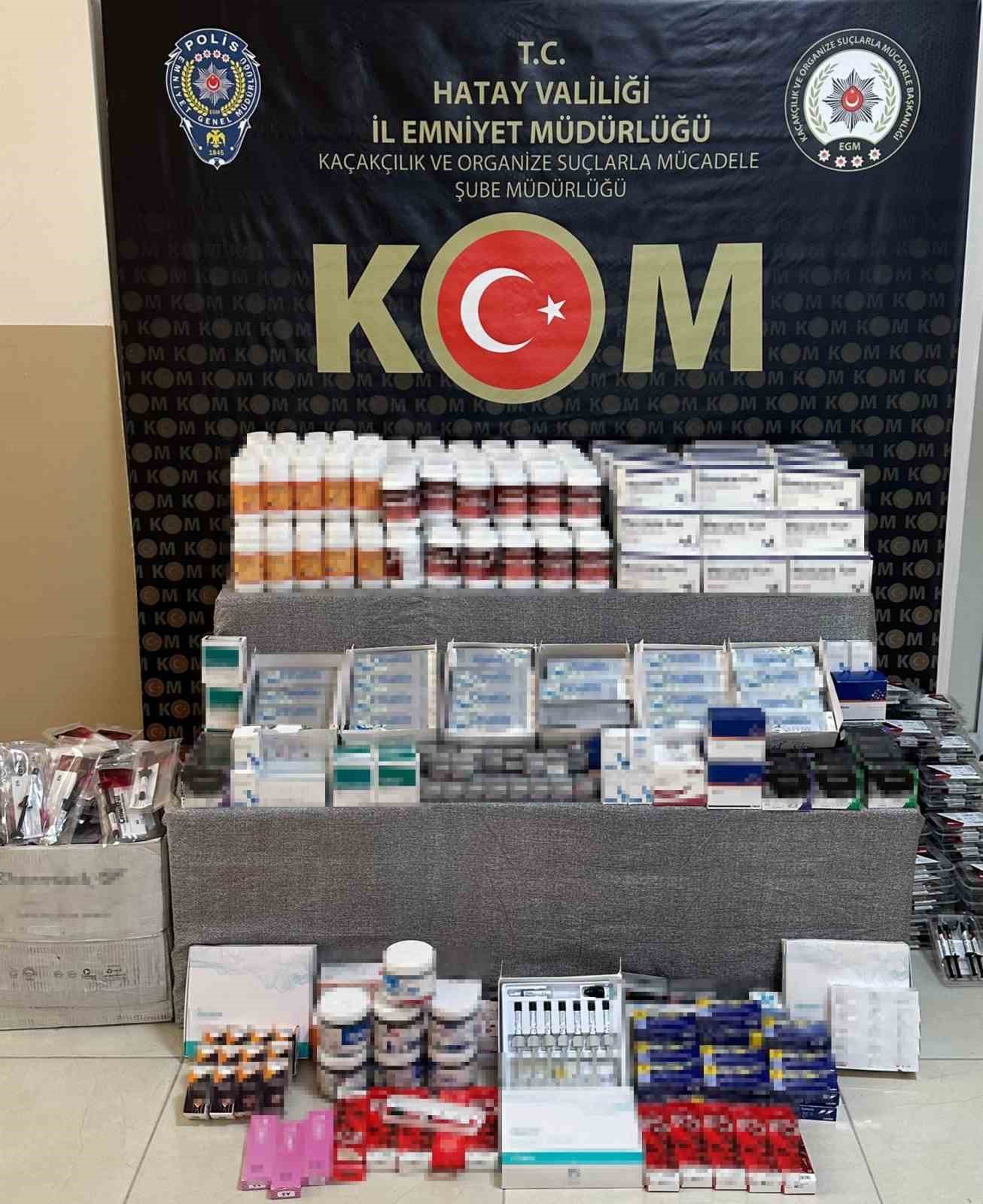 Hatay’da “PANGEA XVI” operasyonunda 16 bin ilaç ele geçirildi