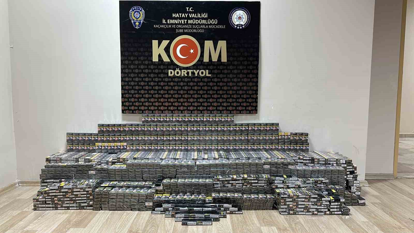 Hatay’da 3 bin 460 paket kaçak sigara ele geçirildi