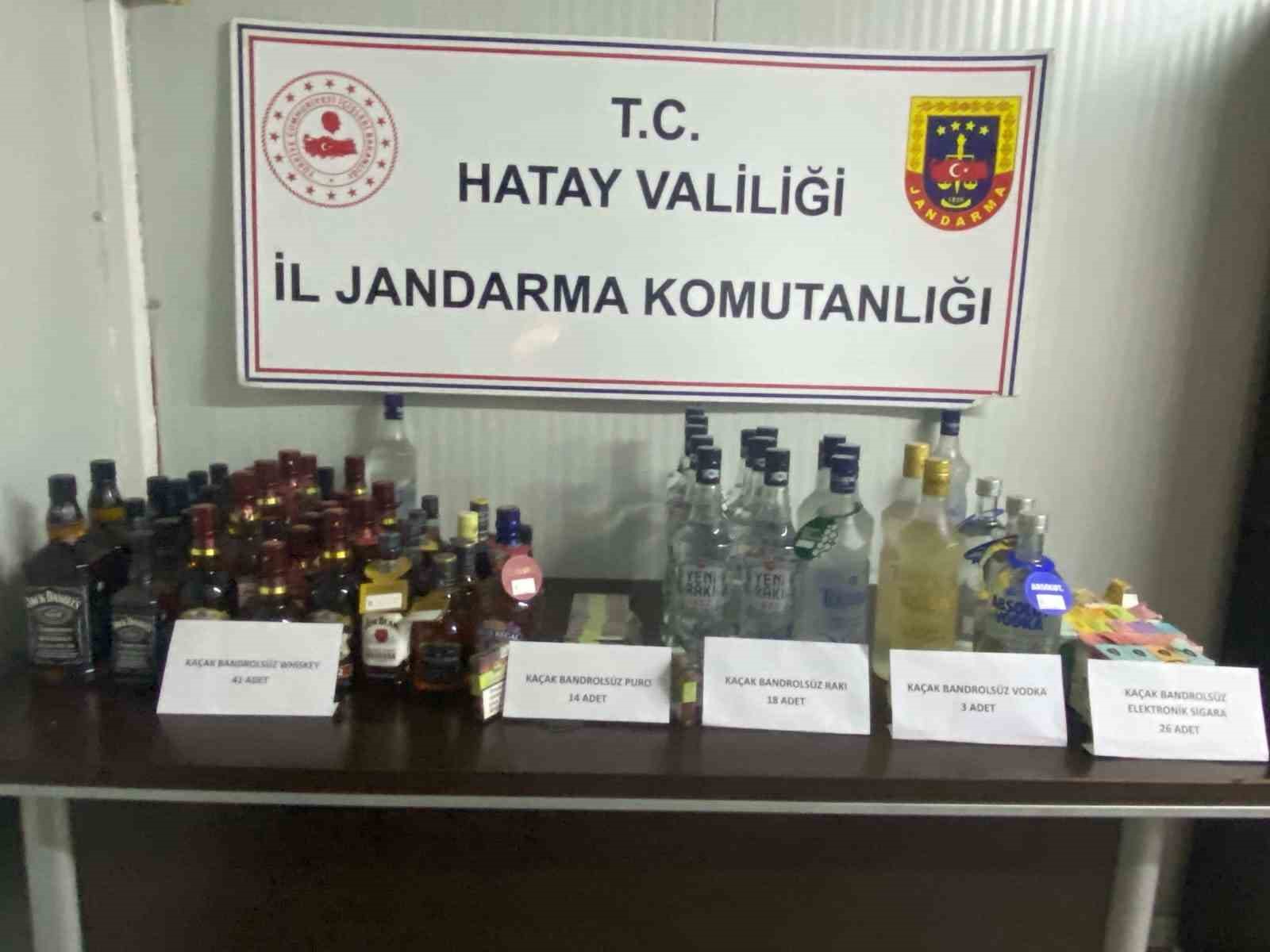 Kırıkhan’da 62 şişe sahte alkol ele geçirildi