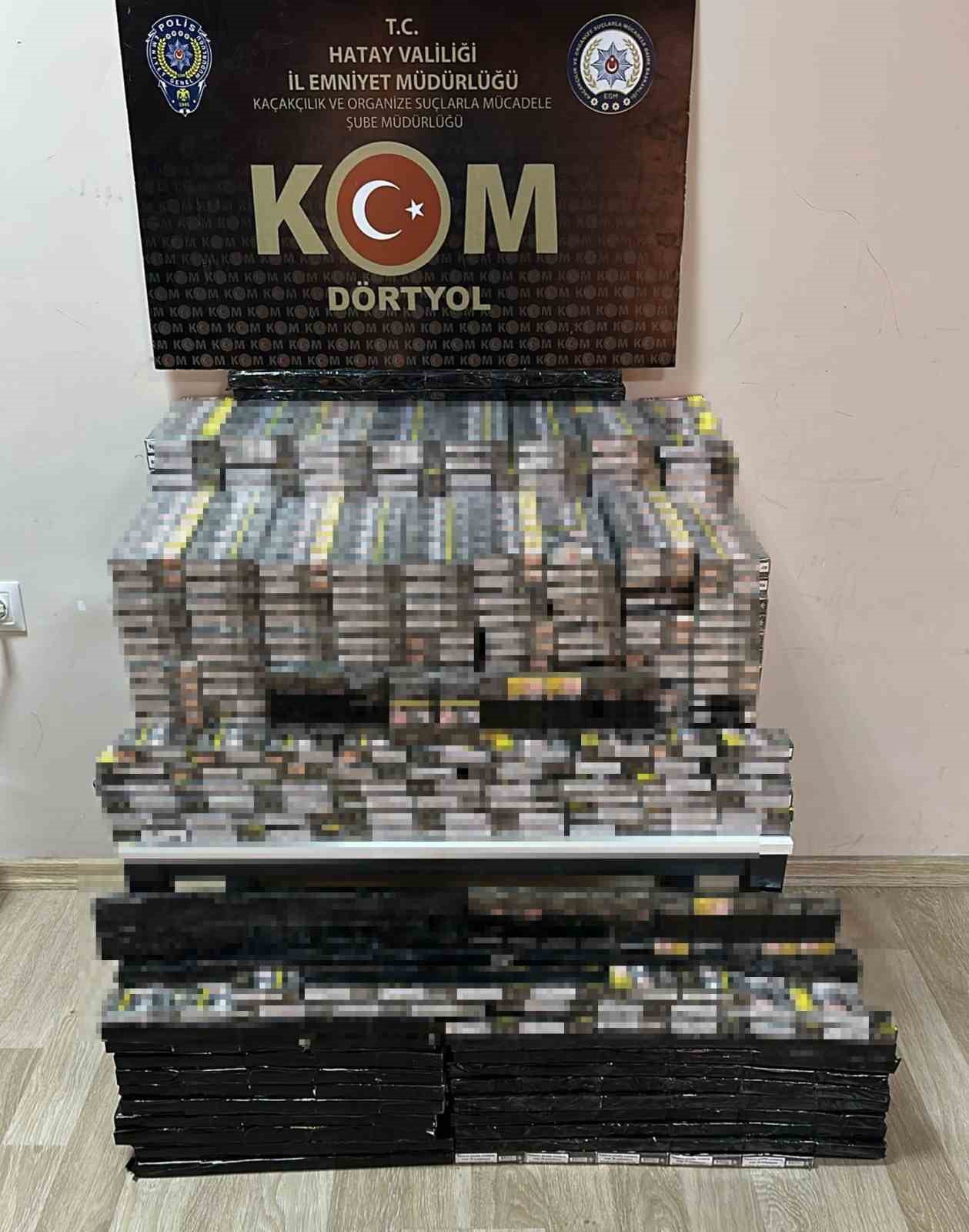 Hatay’da çuval içerisinde bin 840 paket kaçak sigara ele geçirildi