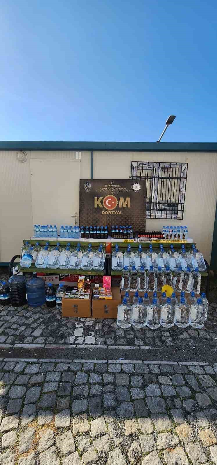 Hatay’da sahte alkol operasyonu: 2 gözaltı