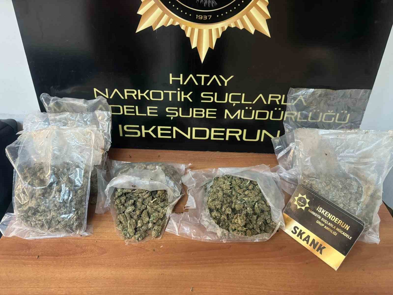 Hatay’da 9 kilo 300 gram skank ele geçirildi