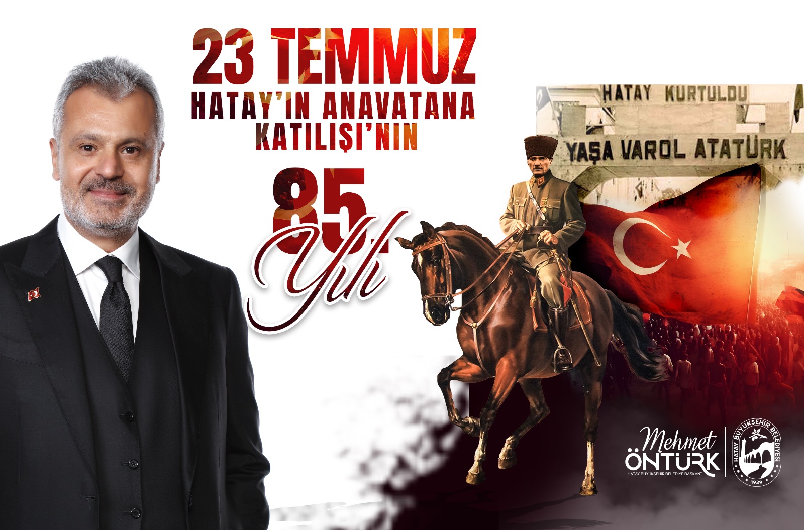 HBB BAŞKANI ÖNTÜRK’TEN HATAY’IN ANA VATANA KATILIŞININ 85. YIL DÖNÜMÜ KUTLAMA MESAJI