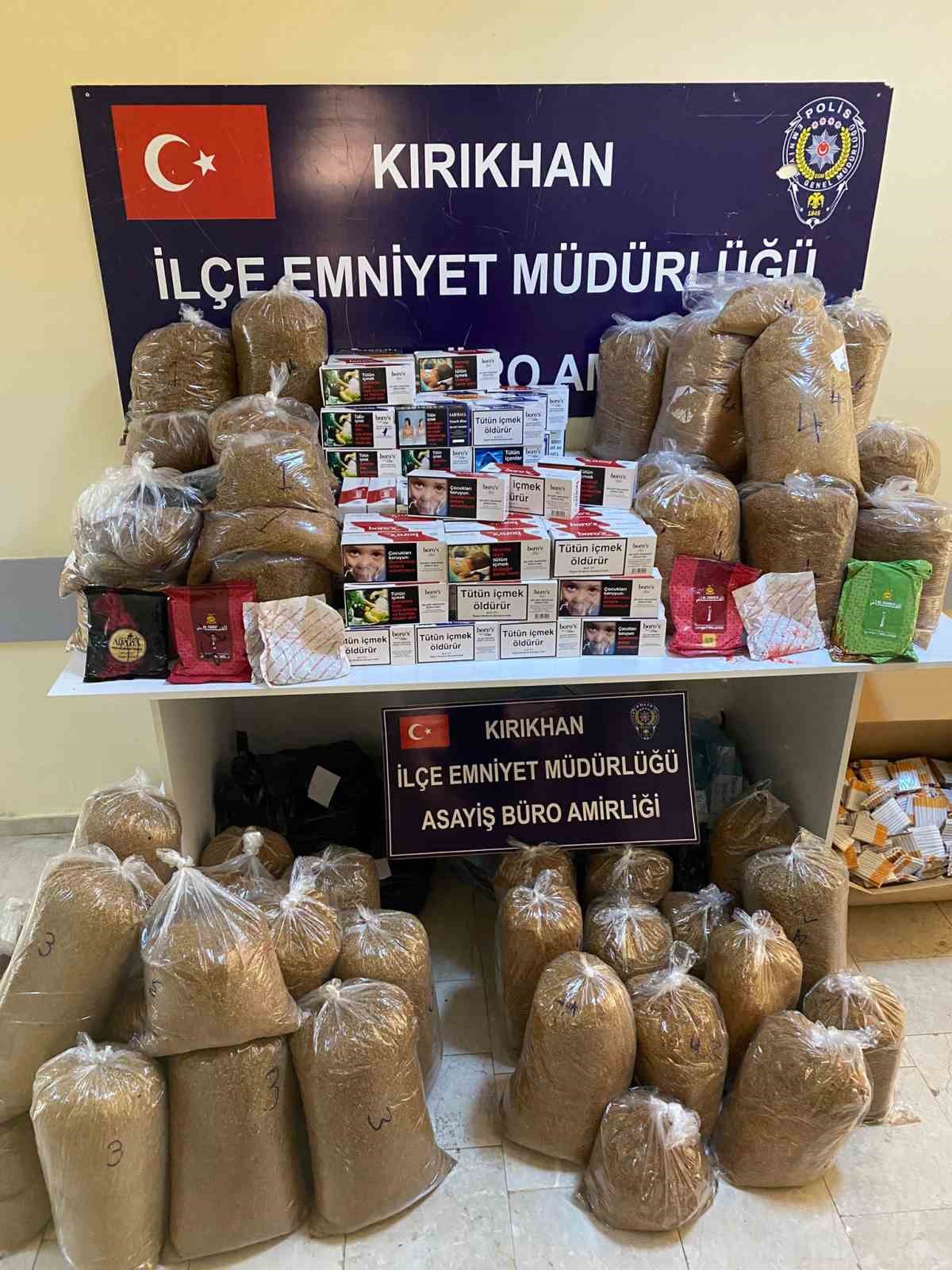 KIRIKHAN’DA KAÇAK TÜTÜN OPERASYONU