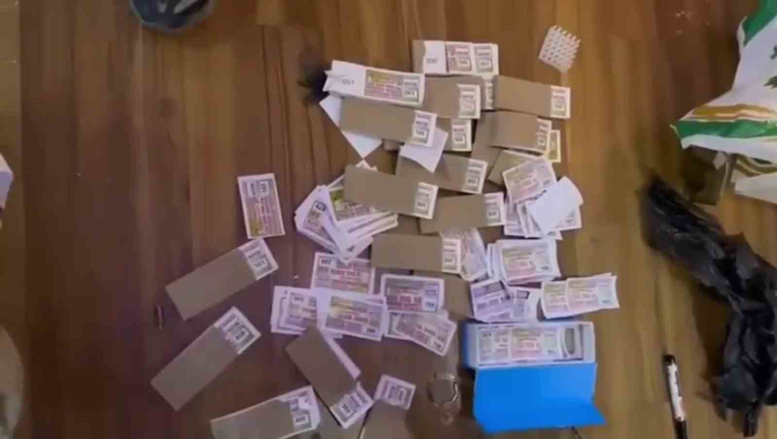 SAHTE PİYANGO BİLETİ BASTIRIP 105 MİLYON TL’LİK HACME ULAŞAN ŞEBEKEYE OPERASYON