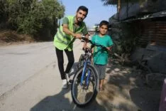 Bisiklet alma hayali hayırsever vatandaşlar tarafından gerçekleştirildi