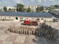 İtfaiyeden Mehmetçiğe yangın eğitimi