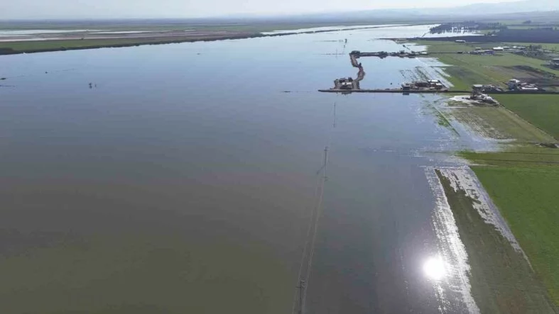 SON 65 YILIN EN KURAK YILINI GERİDE BIRAKAN HATAY'DA ETKİLİ OLAN YAĞIŞLA TARIM ARAZİLERİ SU ALTINDA KALDI