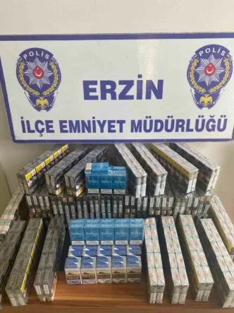 ERZİN’DE ARAÇTAN 510 PAKET GÜMRÜK KAÇAĞI SİGARA ÇIKTI