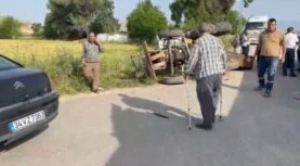 KIRIKHAN’DA DEVRİLEN TRAKTÖR SÜRÜCÜSÜ YARALANDI