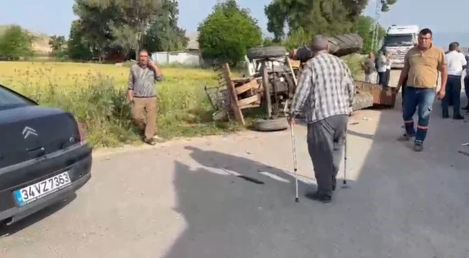 KIRIKHAN’DA DEVRİLEN TRAKTÖR SÜRÜCÜSÜ YARALANDI