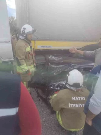 KIRIKHAN'DA TRAFİK KAZASI: 1 YARALI