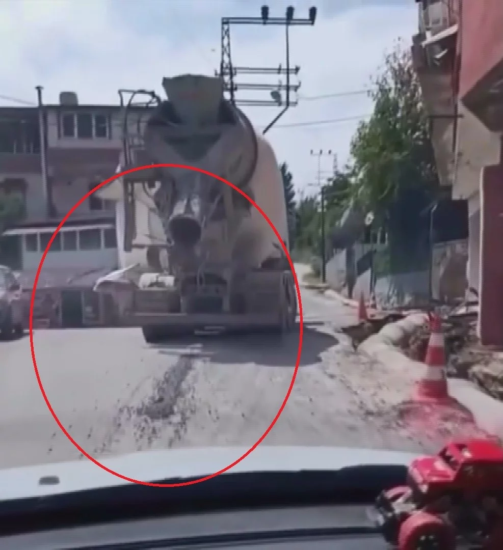 Yola beton dökerek ilerleyen beton mikserine 50 bin TL para cezası