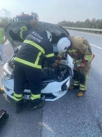 ERZİN-DÖRTYOL OTOYOLUNDA TRAFİK KAZASI: 1 YARALI
