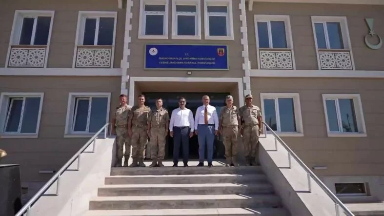 İSKENDERUN'DA CEBİKE JANDARMA KARAKOLUNUN YAPIMINDA SONA GELİNDİ