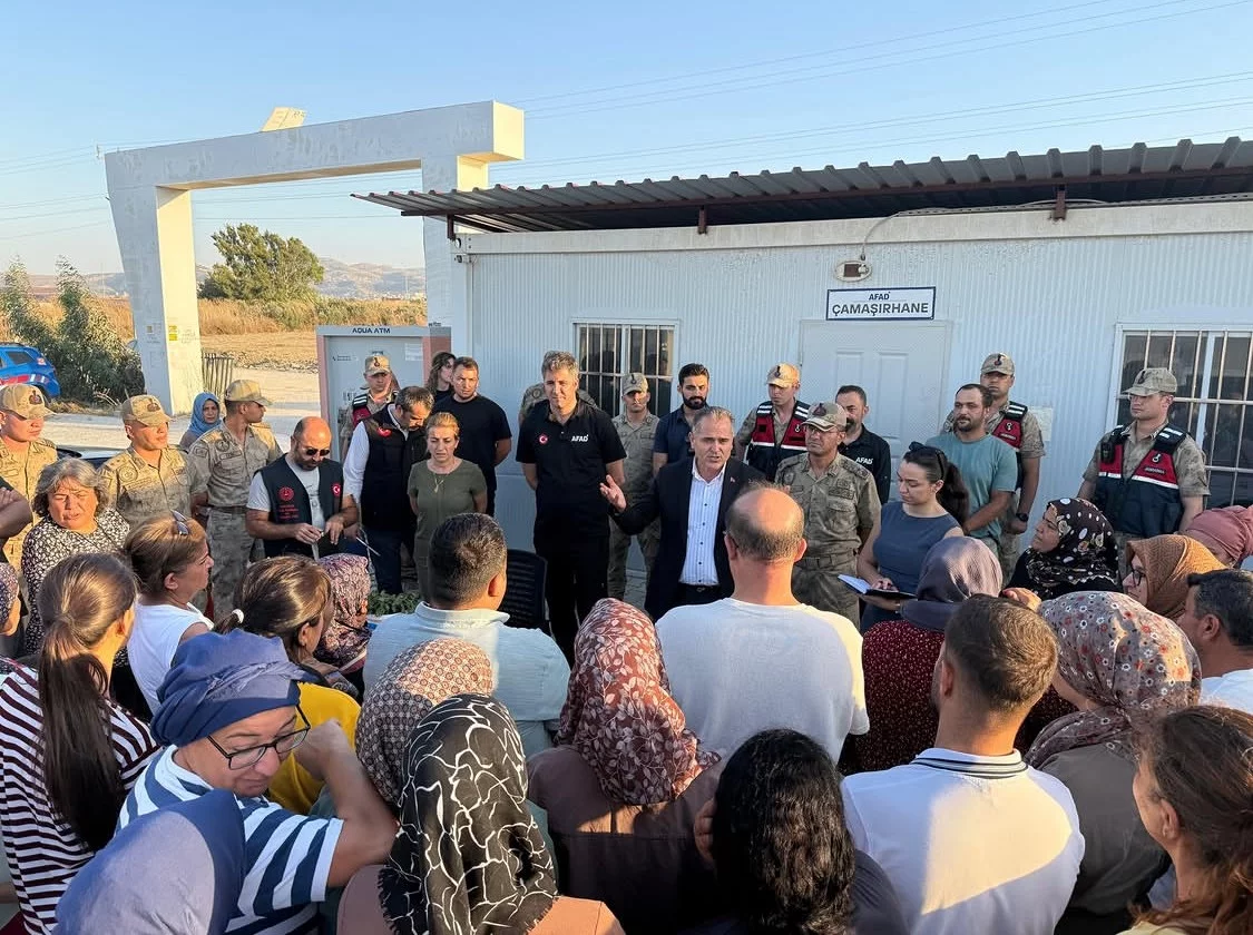 Antakya’da Cansuyu konteyner kentte tahliye süreci vatandaşlara anlatıldı