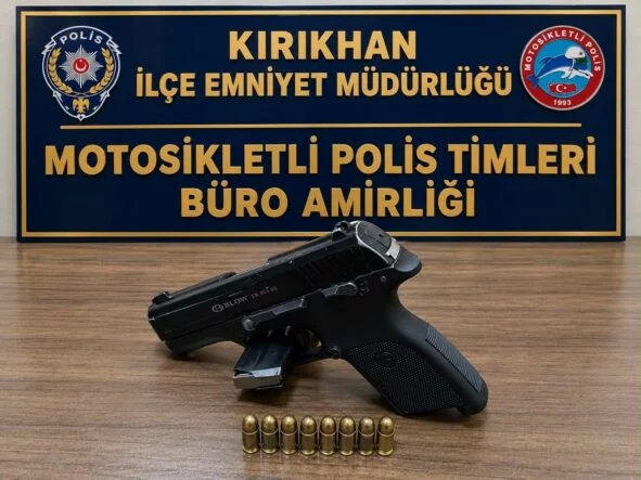 KIRIKHAN’DA RUHSATSIZ TABANCA VE FİŞEK ELE GEÇİRİLDİ